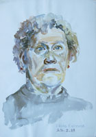 Erna 01, Portrait, Pastell